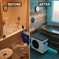 Cold Plunge Tub Designed for Daily Recovery, 1.3 HP Chiller, WiFi App Control, Ozone Sanitization System — Before & After